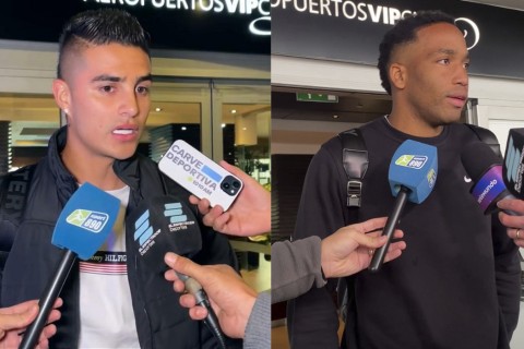 Hayen Palacios y Juan Pablo Patiño llegaron a Montevideo para sumarse a Nacional