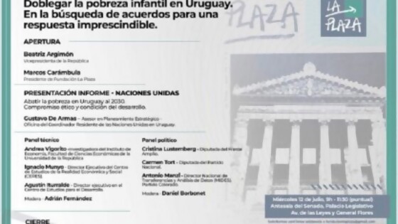 Doblegar la pobreza infantil en Uruguay. En la búsqueda de acuerdos para una respuesta imprescindible — Qué tiene la tarde — Más Temprano Que Tarde | El Espectador 810